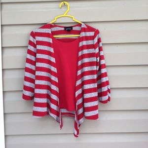 Amy's closet girls red tank top with sweater $5/25